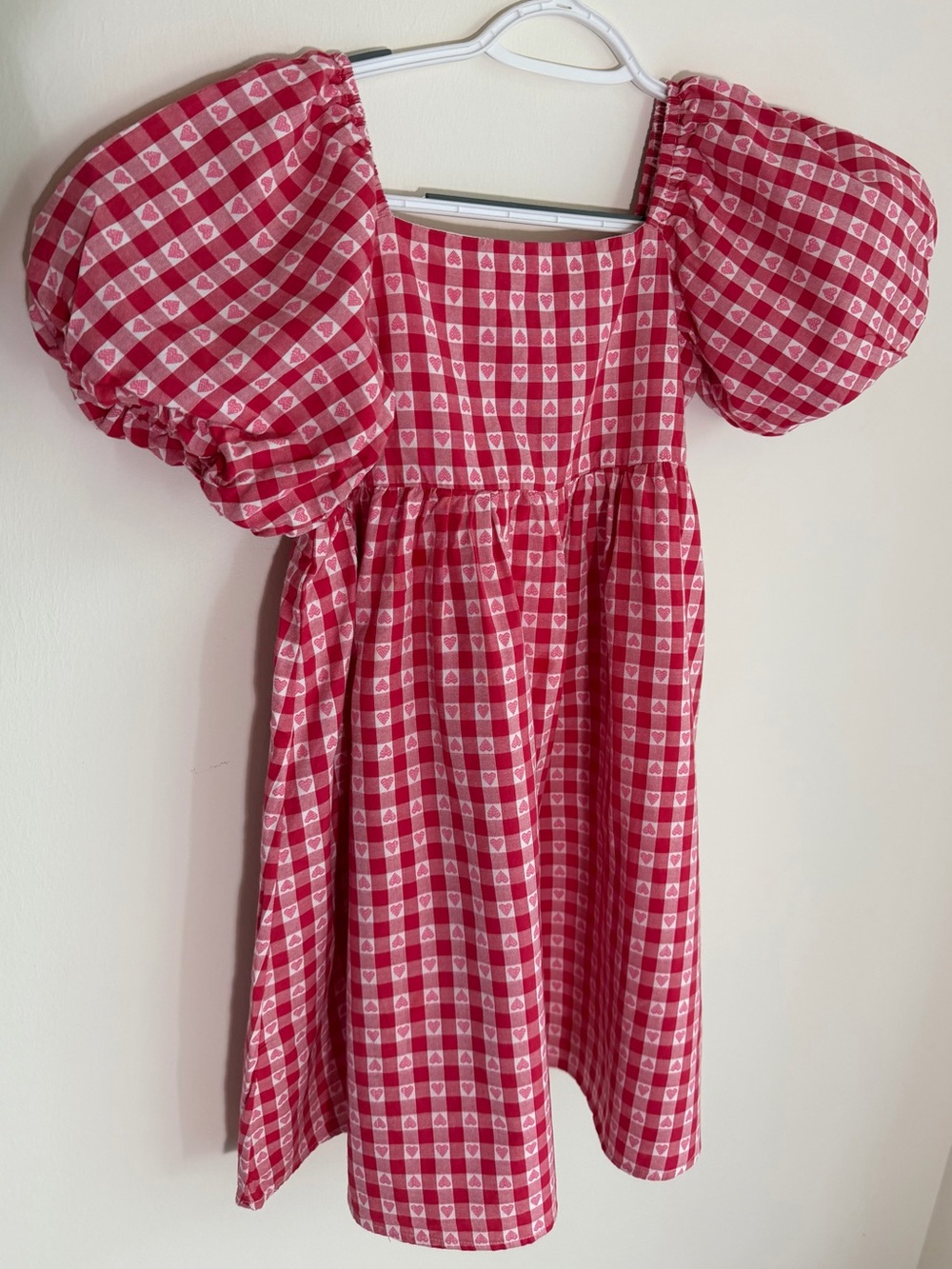Janie and Jack Red Gingham Puff-Sleeve Dress